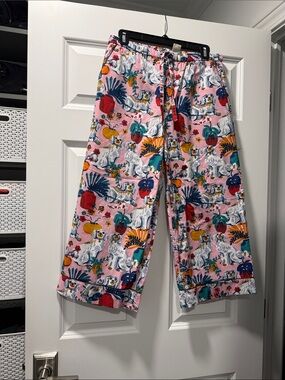 Women’s Printfresh Dog  Print Pajama Bottoms with Drawstring Waist Small